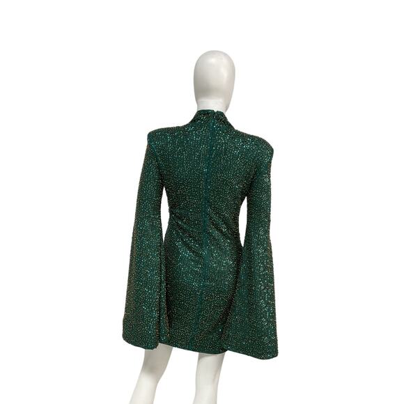 Michael Costello x Revolve 'Mr. Gibson' Green Rayon Mini Dress Size M - Picture 3 of 5